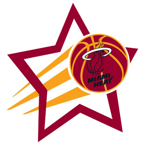 Miami Heat Basketball Goal Star logo iron on paper